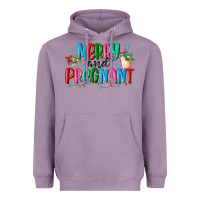 Lavender merry and pregnant Heavyweight Hoodie - MaliasSmallBusiness