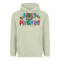 Matcha merry and pregnant Heavyweight Hoodie - MaliasSmallBusiness