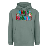 Sage merry and pregnant Heavyweight Hoodie - MaliasSmallBusiness