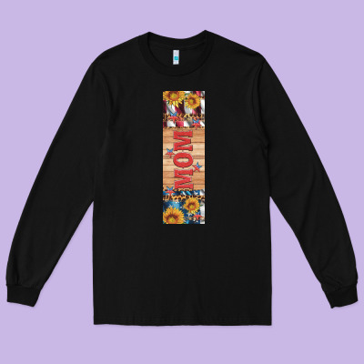 Usa Flag And Mom Penwraps 1 Long Sleeve Tee Designed By Artiststas