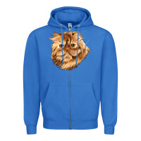 True Royal Persian Cat Face Zipper Hoodie - LillyAllenDesigns