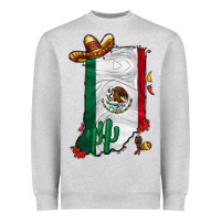 Heather Grey mexican indiana Heavyweight Sweatshirt - CowhideDigitalArt