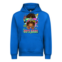 Cobalt 80's babe afro messy bun Urban Hoodie - texasbilliewilder