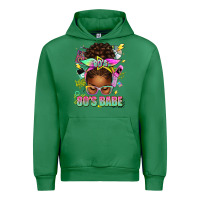 Emerald 80's babe afro messy bun Urban Hoodie - texasbilliewilder
