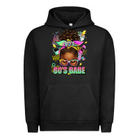 Pigment Black 80's babe afro messy bun Urban Hoodie - texasbilliewilder