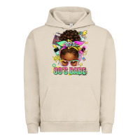 Pigment French Oak 80's babe afro messy bun Urban Hoodie - texasbilliewilder