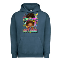 Pigment Midnight Navy 80's babe afro messy bun Urban Hoodie - texasbilliewilder