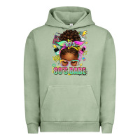 Pigment Oil Green 80's babe afro messy bun Urban Hoodie - texasbilliewilder