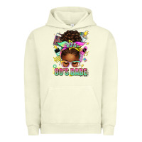 Pigment Pistachio 80's babe afro messy bun Urban Hoodie - texasbilliewilder