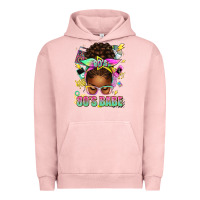 Pigment Salmon 80's babe afro messy bun Urban Hoodie - texasbilliewilder