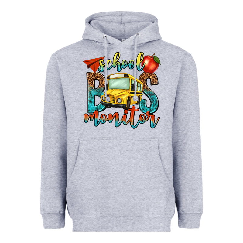 School Bus Monitor Heavyweight Hoodie by NancyCooperArtShop | Teevron