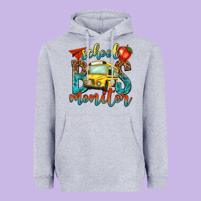 School Bus Monitor Heavyweight Hoodie Designed By Nancycooperartshop