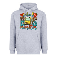 Heather Grey school bus monitor Heavyweight Hoodie - NancyCooperArtShop