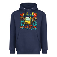 Navy school bus monitor Heavyweight Hoodie - NancyCooperArtShop