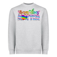 Heather Grey trans lives matter Heavyweight Sweatshirt - HRA Design Shop
