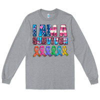 Heather Grey i am a survivor with all cancer ribbons Long Sleeve Tee - AdoDesignShop