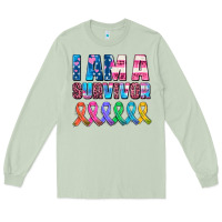 Matcha i am a survivor with all cancer ribbons Long Sleeve Tee - AdoDesignShop