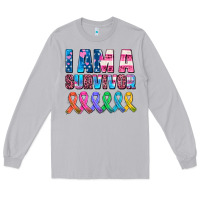 Moon Dust i am a survivor with all cancer ribbons Long Sleeve Tee - AdoDesignShop