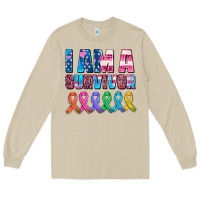 Mushroom i am a survivor with all cancer ribbons Long Sleeve Tee - AdoDesignShop