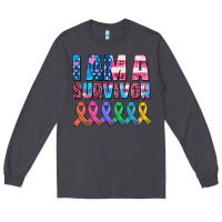 Smoke i am a survivor with all cancer ribbons Long Sleeve Tee - AdoDesignShop