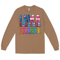 Toasted Coconut i am a survivor with all cancer ribbons Long Sleeve Tee - AdoDesignShop