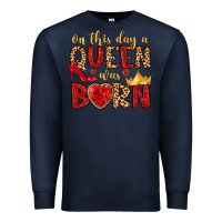 Navy on this day a queen was born Premium Sweatshirt - MaliasSmallBusiness