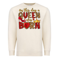 Sandshell on this day a queen was born Premium Sweatshirt - MaliasSmallBusiness