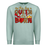 Seafoam on this day a queen was born Premium Sweatshirt - MaliasSmallBusiness