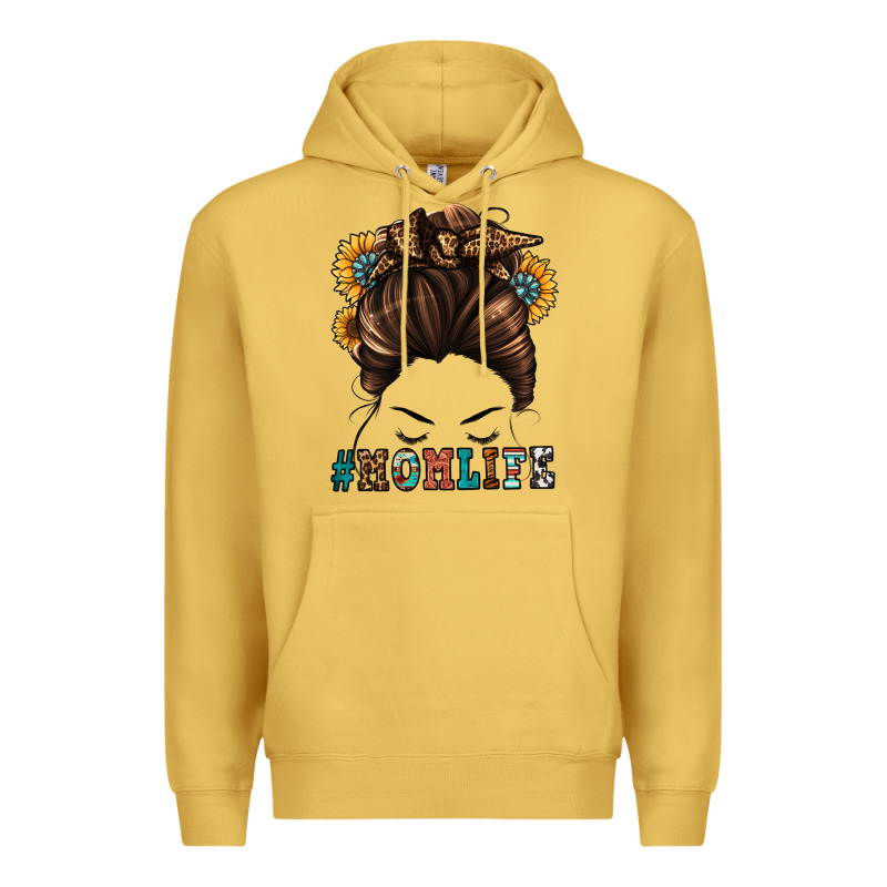 Mom Life Messy Bun Premium Hoodie by Jasminsmagicworld | Teevron