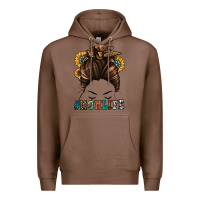 Chestnut mom life messy bun Premium Hoodie - Jasminsmagicworld