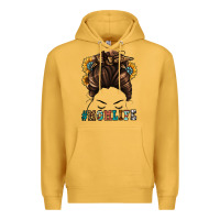 Mustard mom life messy bun Premium Hoodie - Jasminsmagicworld