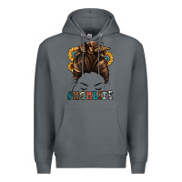 Rock mom life messy bun Premium Hoodie - Jasminsmagicworld