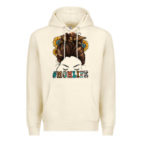 Sandshell mom life messy bun Premium Hoodie - Jasminsmagicworld