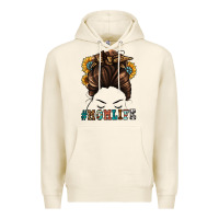 Tofu mom life messy bun Premium Hoodie - Jasminsmagicworld