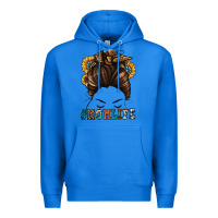 True Royal mom life messy bun Premium Hoodie - Jasminsmagicworld