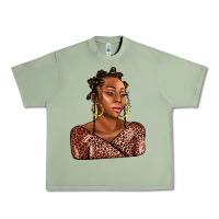 Oil Green afro woman Urban Heavy Tee - AdoDesignShop