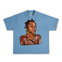 Pebble Blue afro woman Urban Heavy Tee - AdoDesignShop