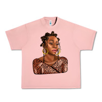 Salmon afro woman Urban Heavy Tee - AdoDesignShop