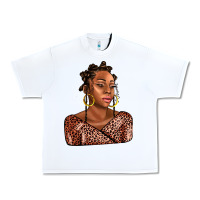 White afro woman Urban Heavy Tee - AdoDesignShop