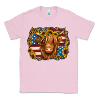 Bubblegum Pink 4th of july shaggy cow Classic Tee - Jasminsmagicworld