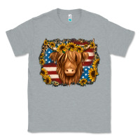Heather Grey 4th of july shaggy cow Classic Tee - Jasminsmagicworld