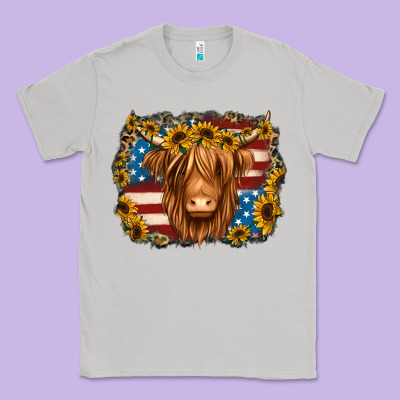 4th Of July Shaggy Cow Classic Tee Designed By Jasminsmagicworld