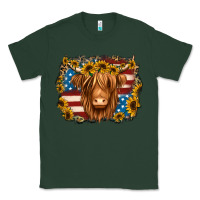Sports Green 4th of july shaggy cow Classic Tee - Jasminsmagicworld