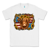 White 4th of july shaggy cow Classic Tee - Jasminsmagicworld