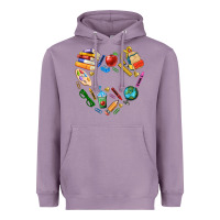 Lavender teacher heart custom Heavyweight Hoodie - NancyCooperArtShop