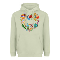 Matcha teacher heart custom Heavyweight Hoodie - NancyCooperArtShop