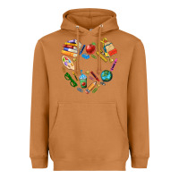 Meerkat teacher heart custom Heavyweight Hoodie - NancyCooperArtShop