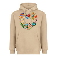 Mushroom teacher heart custom Heavyweight Hoodie - NancyCooperArtShop