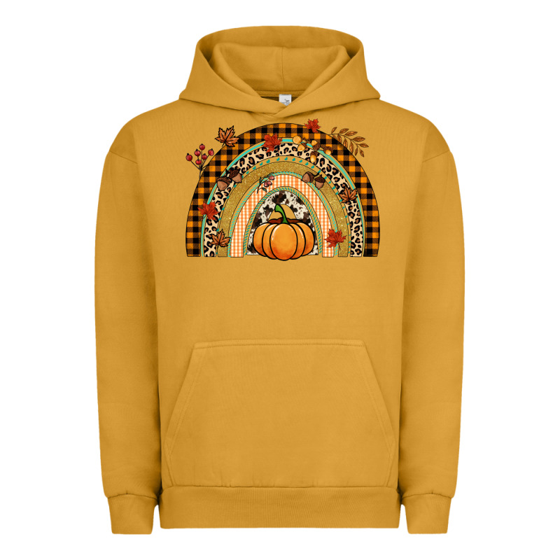 Fall Rainbow Pumpkin Urban Hoodie by NancyCooperArtShop | Teevron