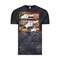 Cloud Black dad life fist bump seamless pattern Vintage Tee - HRA Design Shop